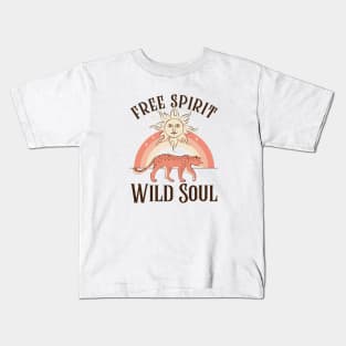 Free spirit Wild soul Kids T-Shirt